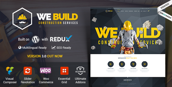 We Build - Construction WordPress Theme Logo